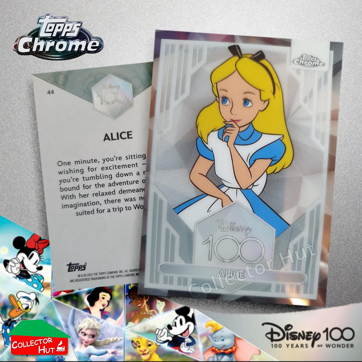 Disney 100 Topps Chrome 2023 Base Cards 1-100 Pick Singles to Complete Your Set
