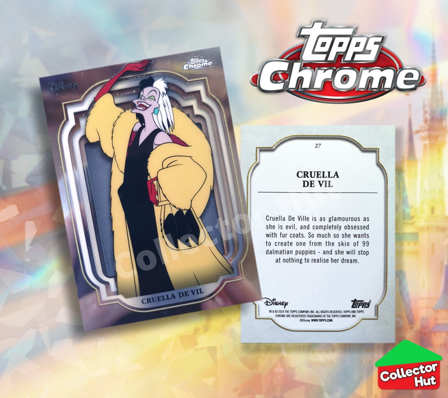 Disney Topps Chrome 2024 Base Cards 1-200 Pick Singles to Complete Your Set