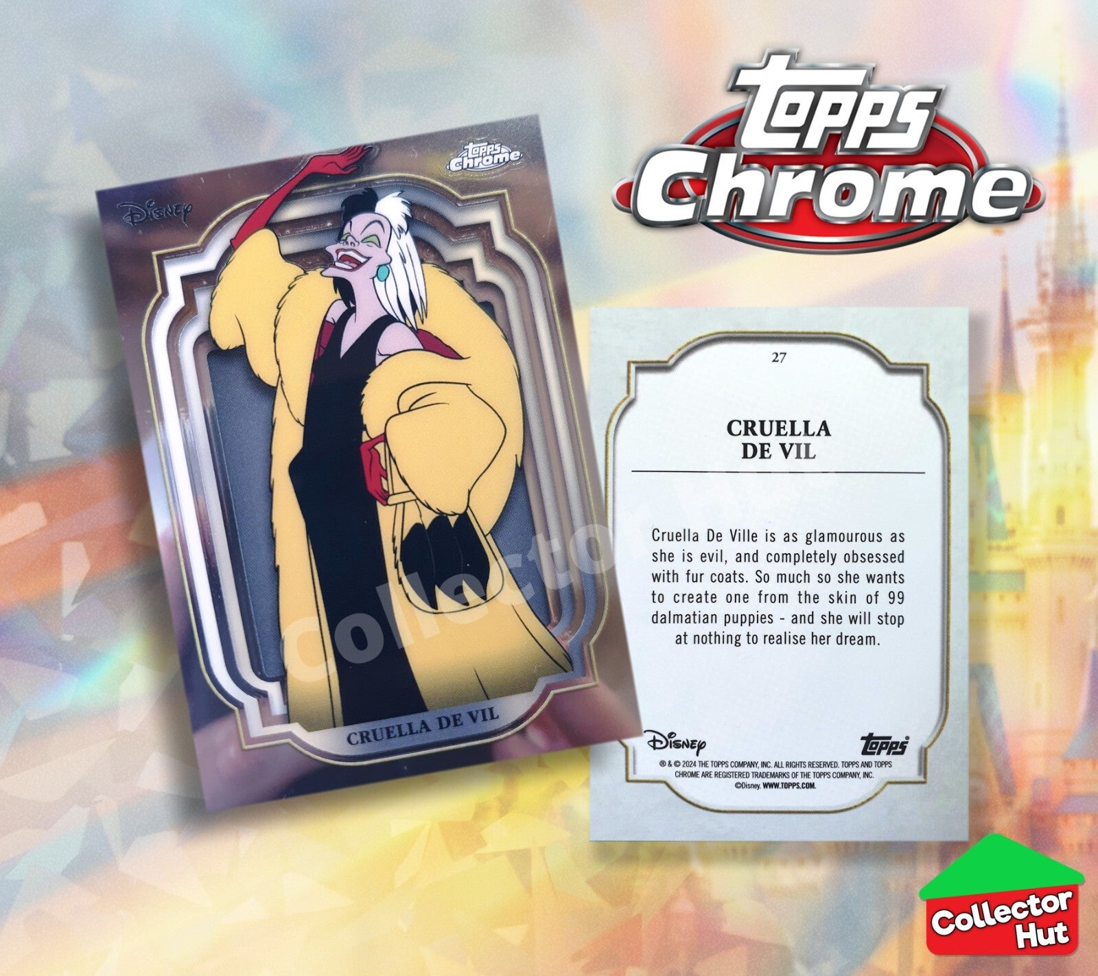 Disney Topps Chrome 2024 Base Cards 1-200 Pick Singles to Complete Your Set