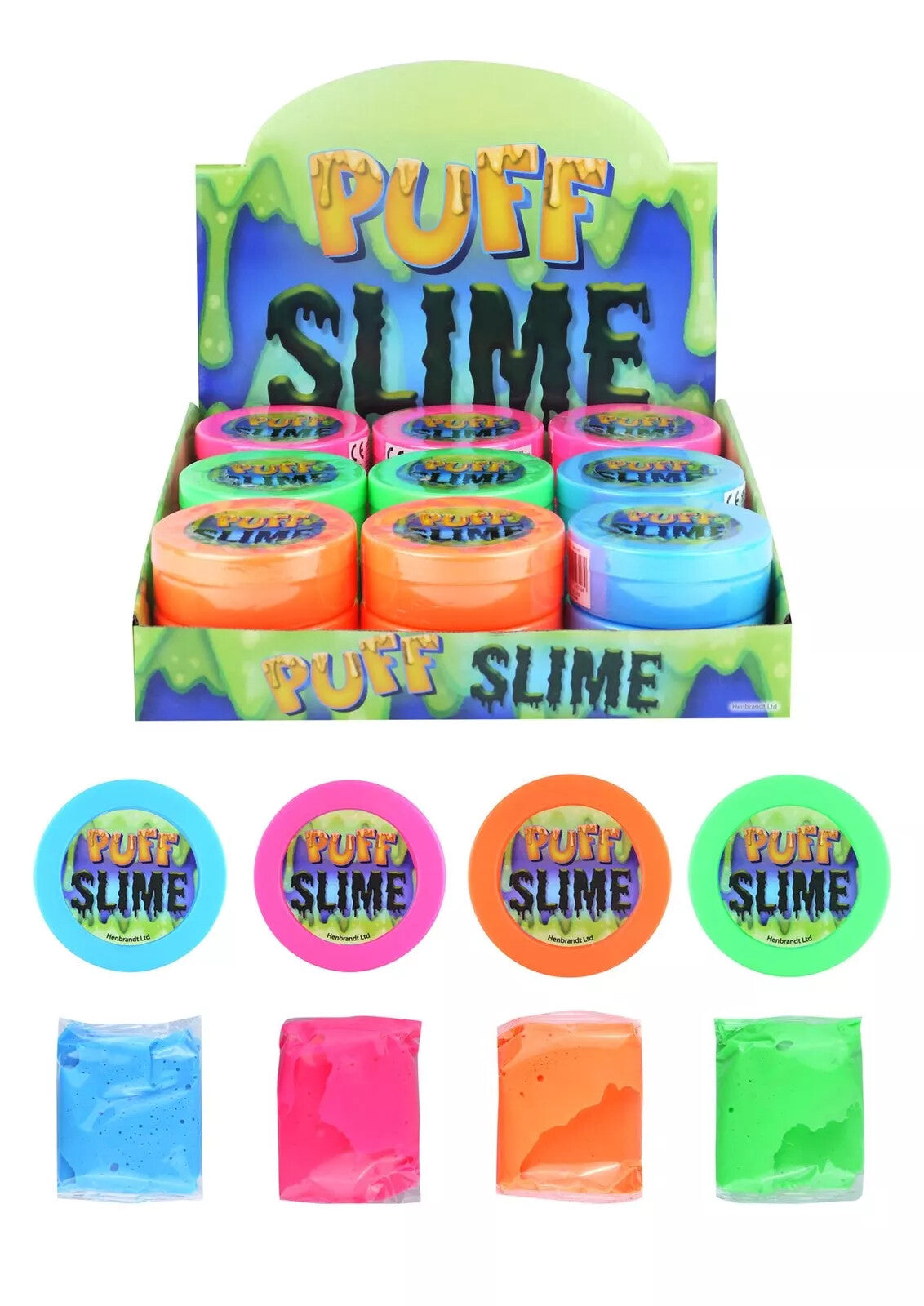 Puff Slime Fidget Sensory Toy Various Colours Kids Pocket Money Henbrandt
