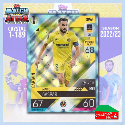 Topps Match Attax Europa Champions League 2022/23 Crystal Parallel Cards 190-387