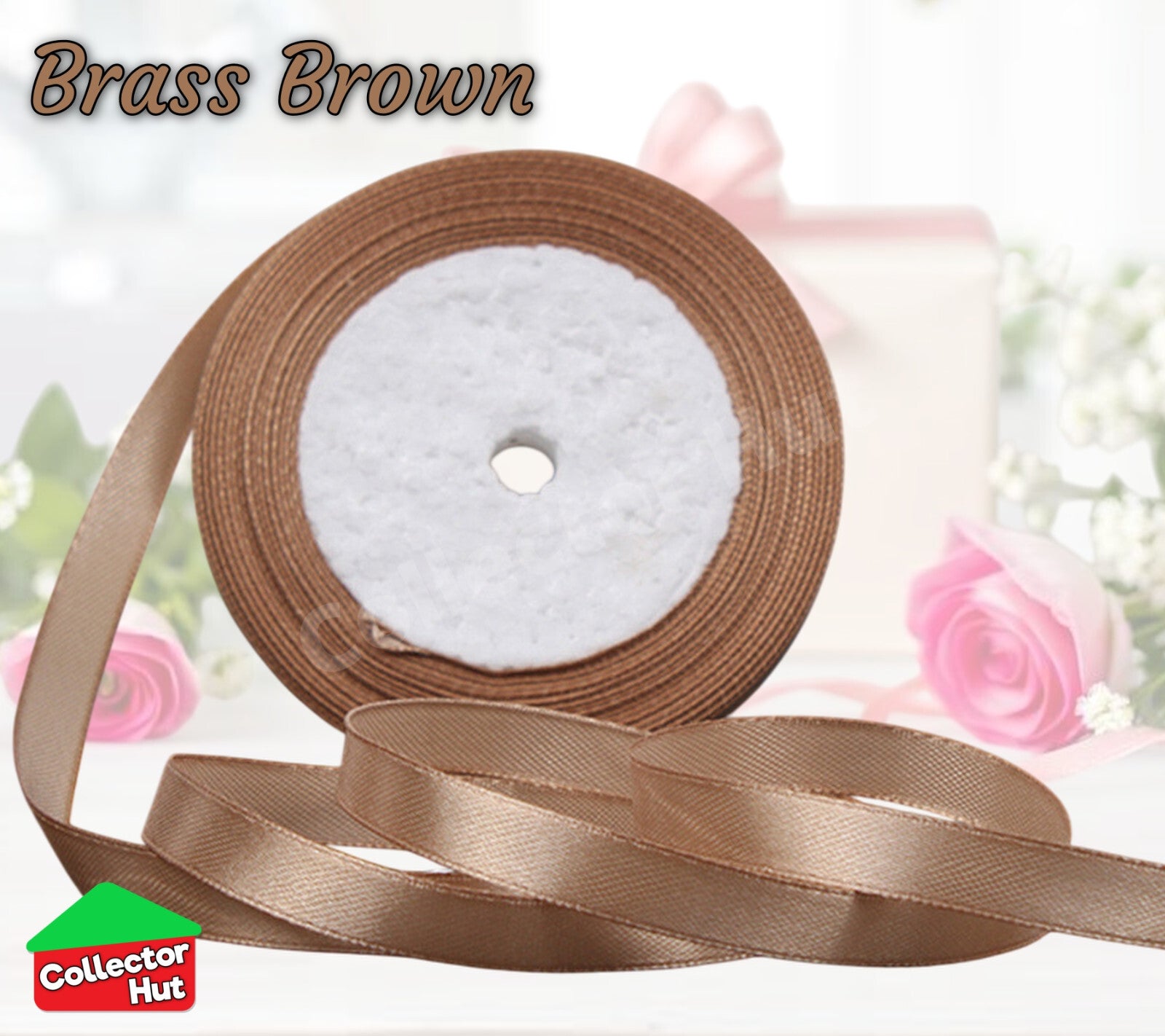 Satin Ribbon Roll Double Sided 23m Various Colours Sizes 10mm 15mm Widths