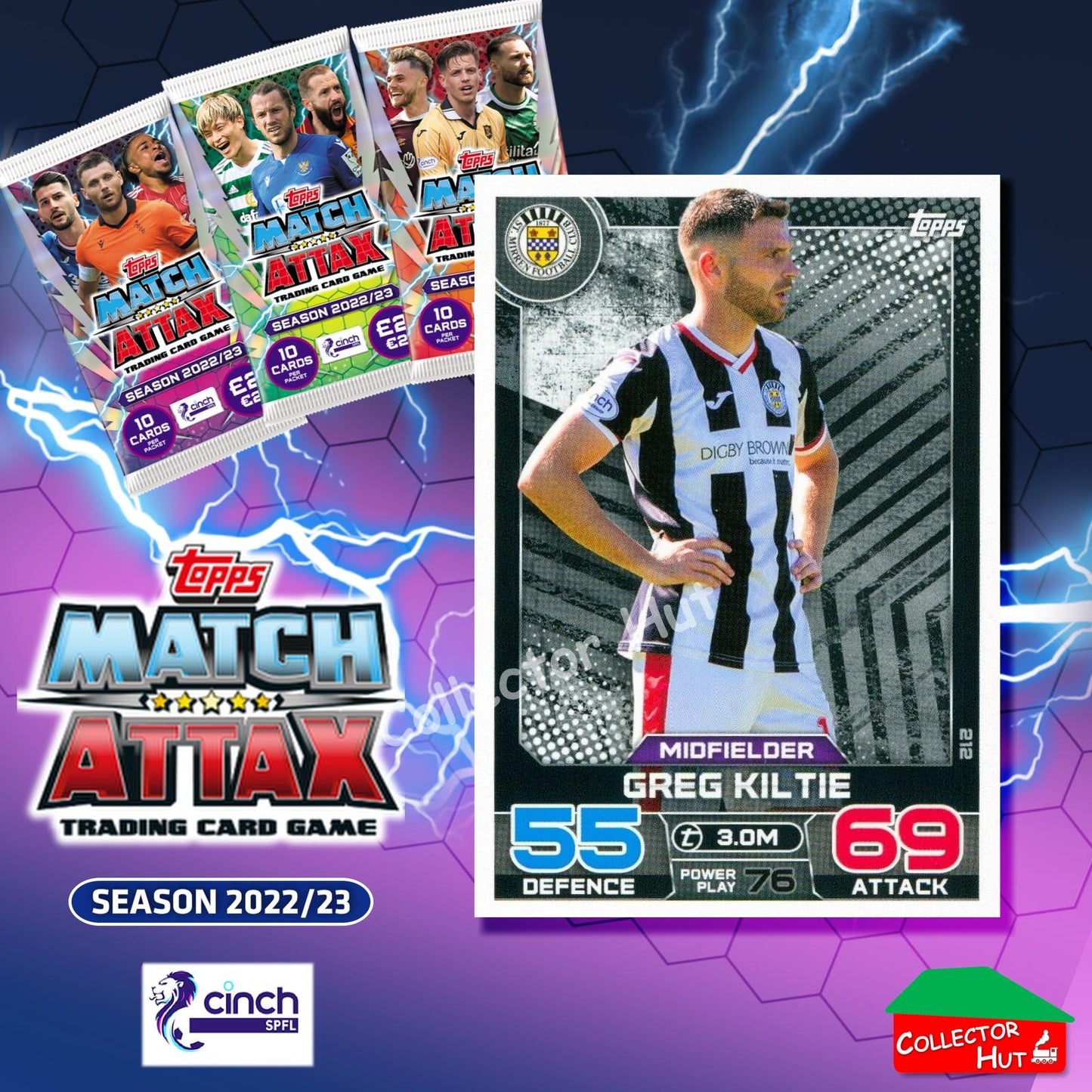 TOPPS MATCH ATTAX SPFL 2022/23 #163-264 Choose Your Card