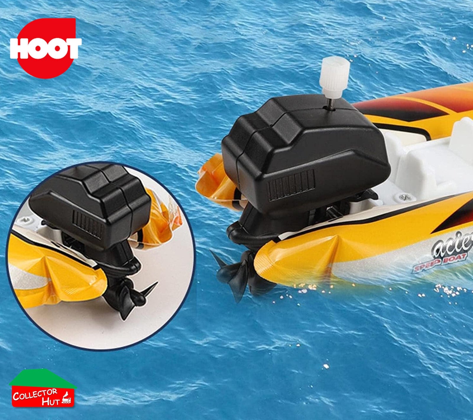 Inflatable Power Boat Bath Toy Wind up Motor Triple 3 Pack