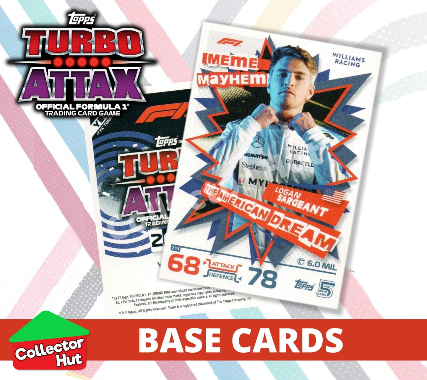 Topps Turbo Attax Formula 1 F1 2024 #167-312 Base Cards YOU CHOOSE