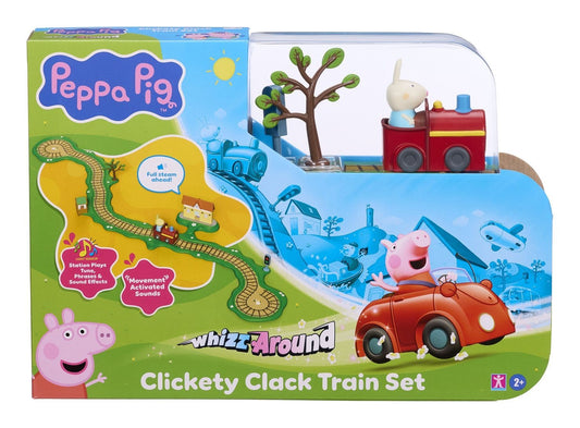 Peppa Pig Whizz Around Clickety Clack Train Set Motorised Vehicles Track Toys
