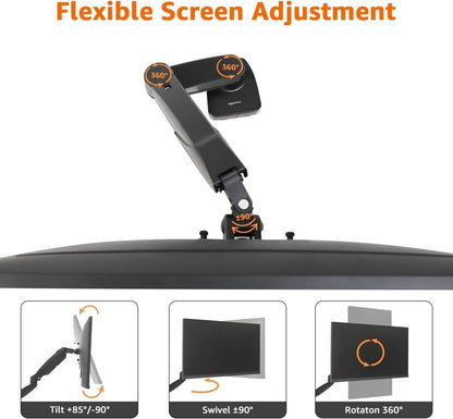 Gas Spring Single Monitor Arm Desk Mount Adjustable Tension Fits 38.1-68.6CM