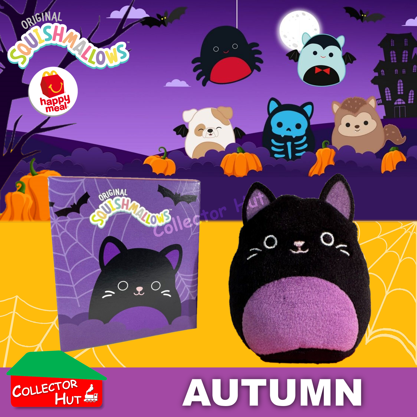McDonald's Happy Meal 2023 Halloween & Autumn Squishmallows Plush Toys