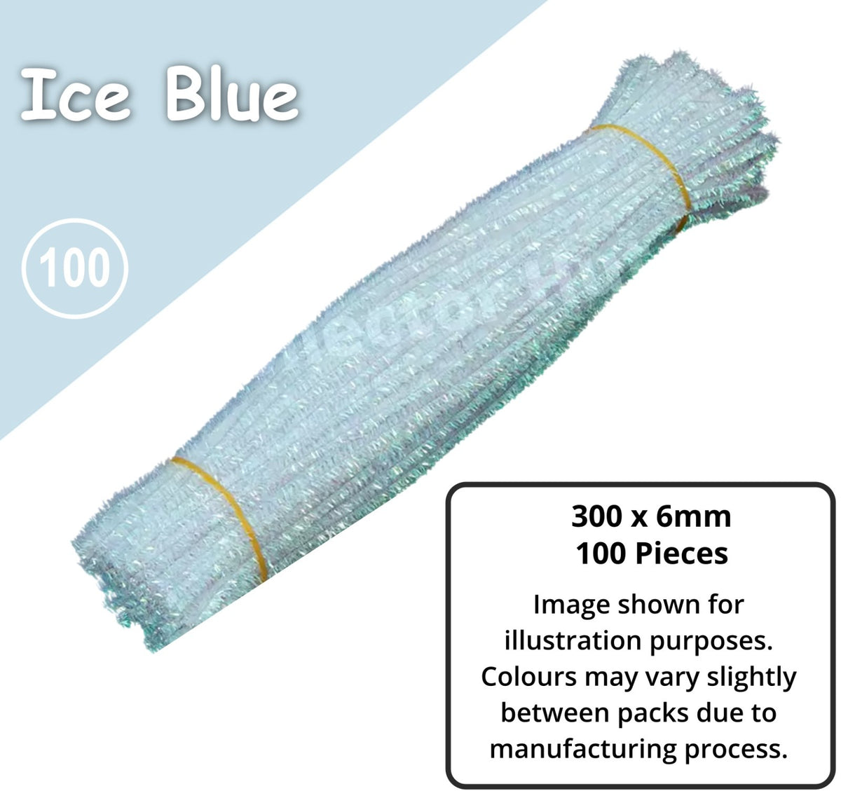 Chenille Craft Stems Pipe Cleaners GLITTER CHRISTMAS 100pcs 30cm x 6mm