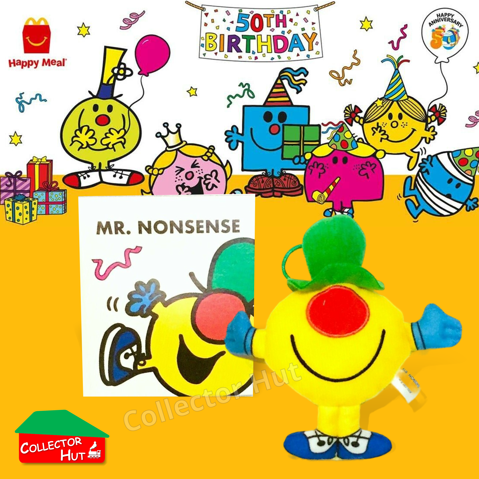 McDonalds Happy Meal Mr Men Little Miss 2024 & 2021 50th Anniversary Plush Toys