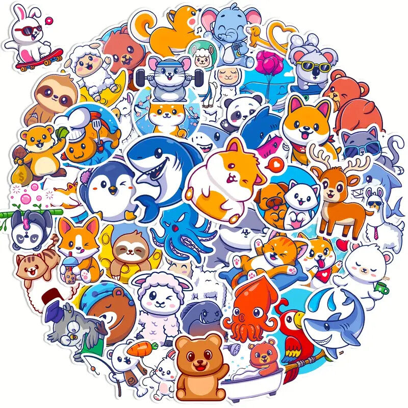 Awesome Stickers Novelty Anime Cartoon Animals Artistic 100's to Choose From