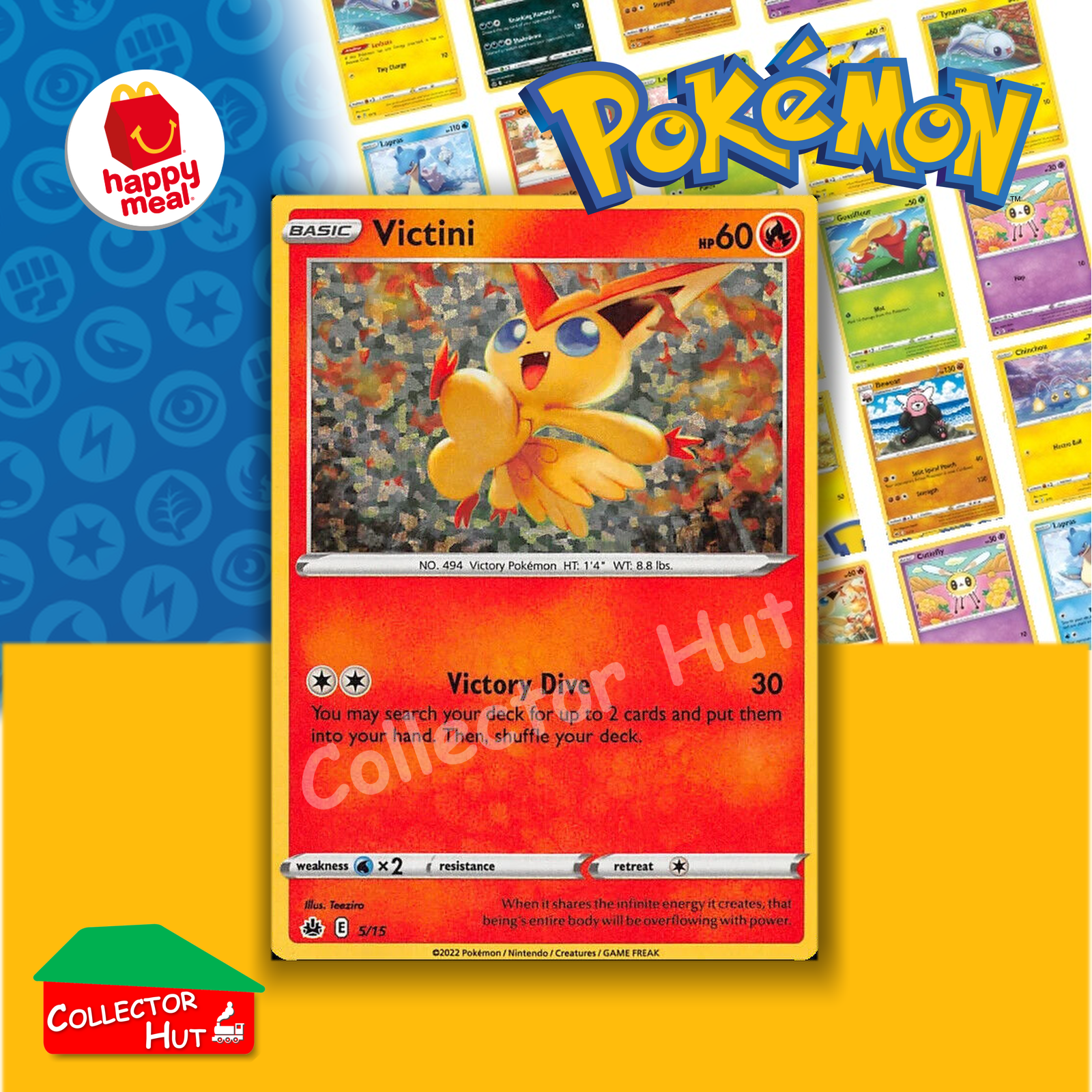 McDonald's Happy Meal 2022 Pokémon Match Battle SINGLE Trading Cards You Choose