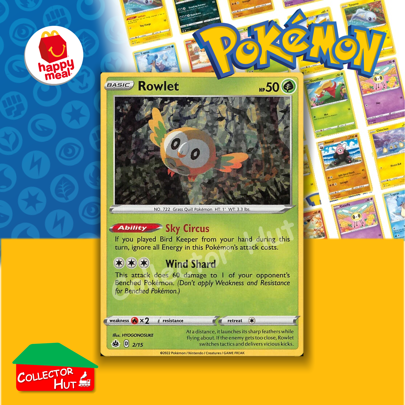 McDonald's Happy Meal 2022 Pokémon Match Battle SINGLE Trading Cards You Choose