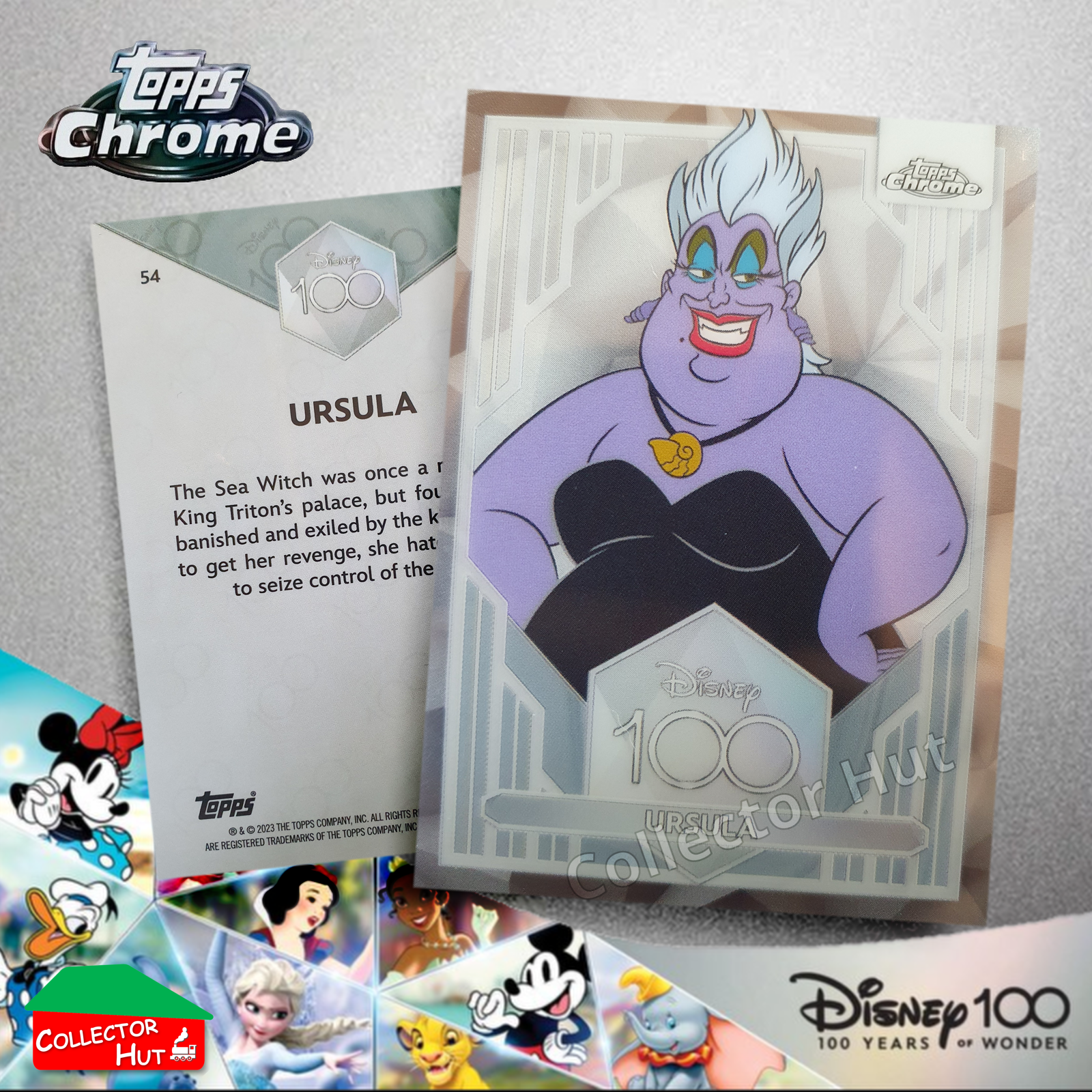 Disney 100 Topps Chrome 2023 Base Cards 1-100 Pick Singles to Complete Your Set