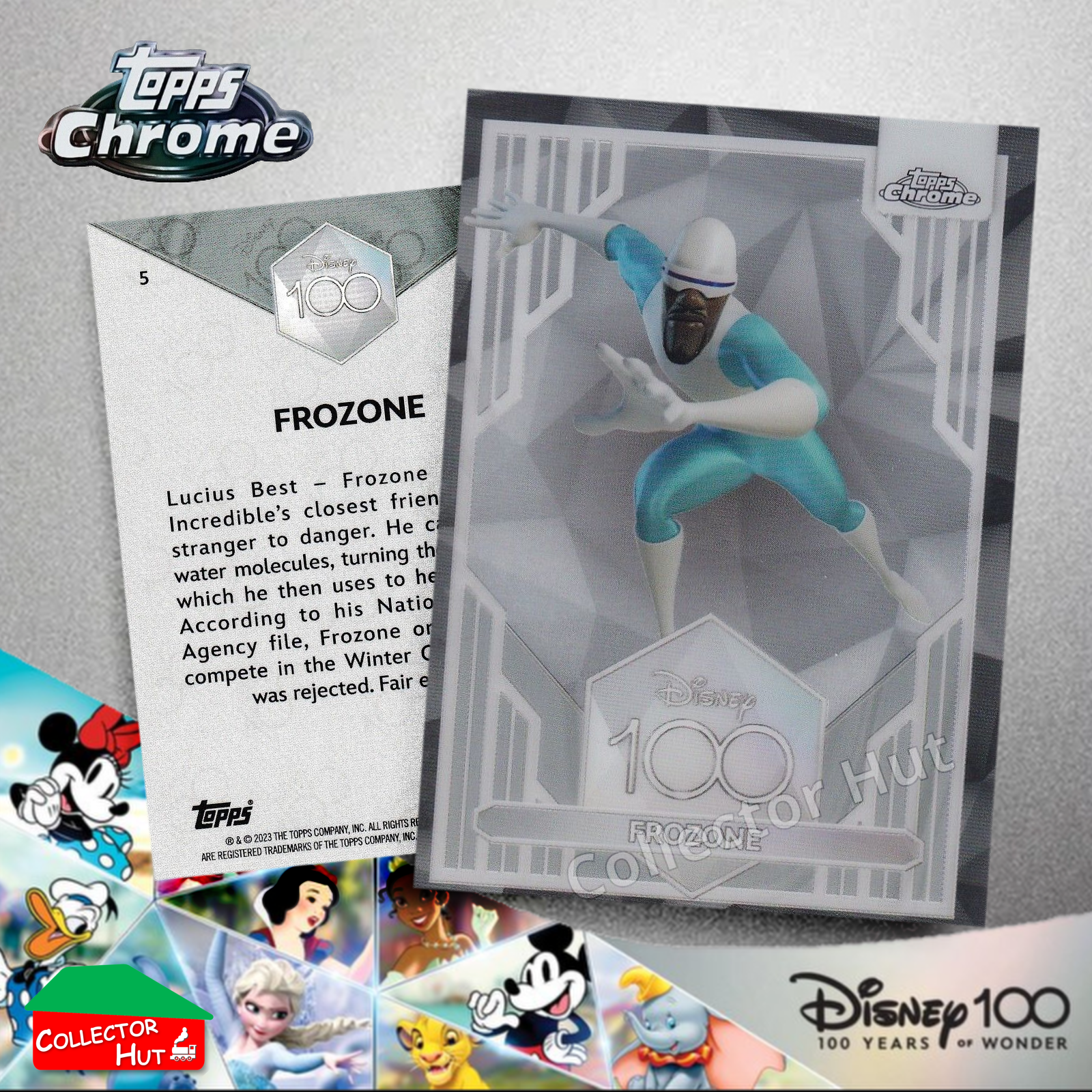 Disney 100 Topps Chrome 2023 Base Cards 1-100 Pick Singles to Complete Your Set