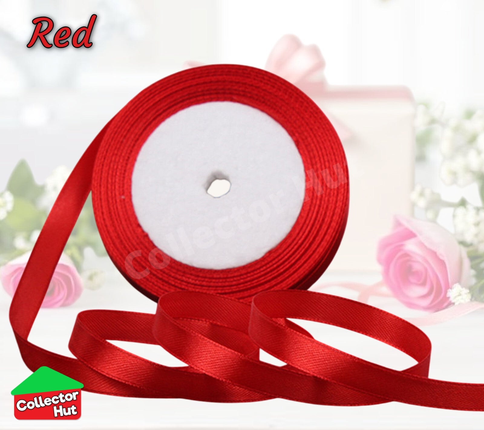 Satin Ribbon Roll Double Sided 23m Various Colours Sizes 10mm 15mm Widths