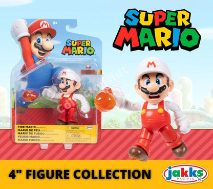 Super Mario 4" Posable Figure with Accessories Collection Jakks Pacfic