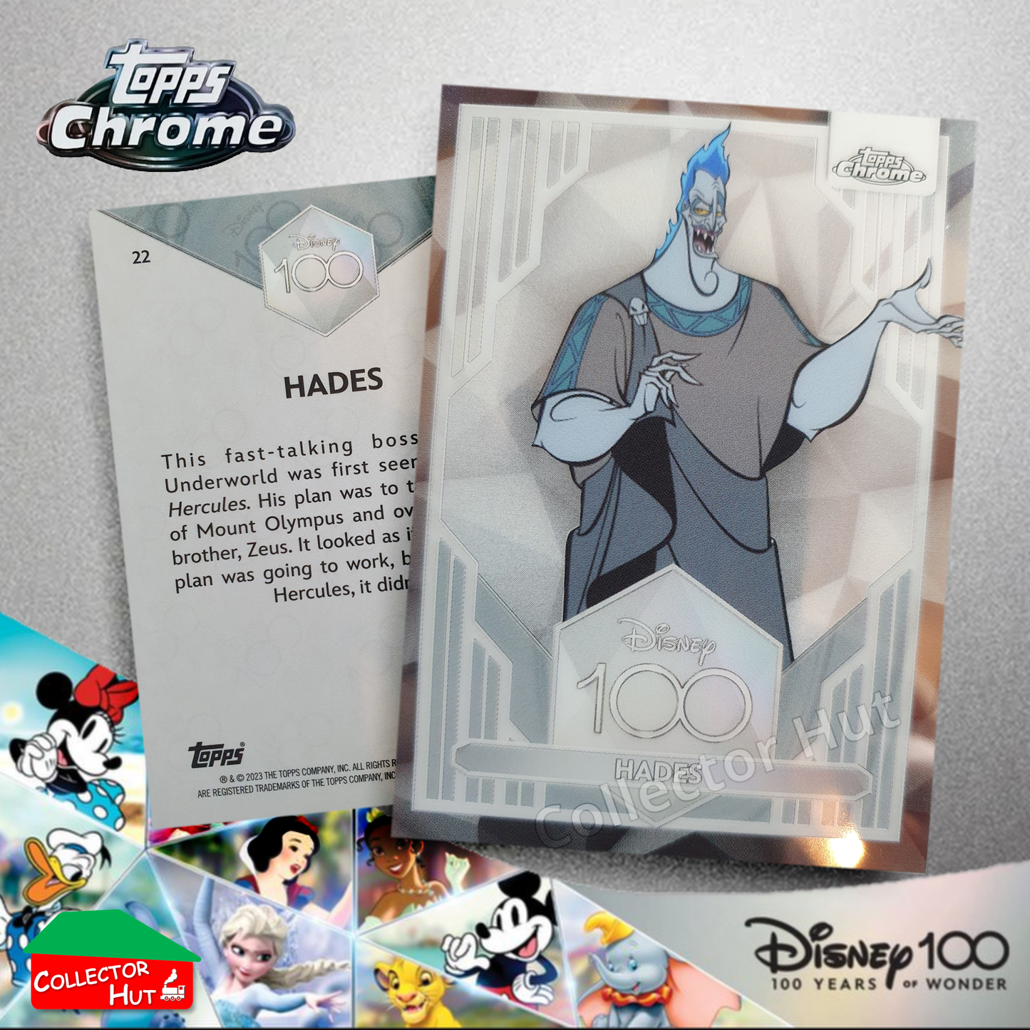 Disney 100 Topps Chrome 2023 Base Cards 1-100 Pick Singles to Complete Your Set