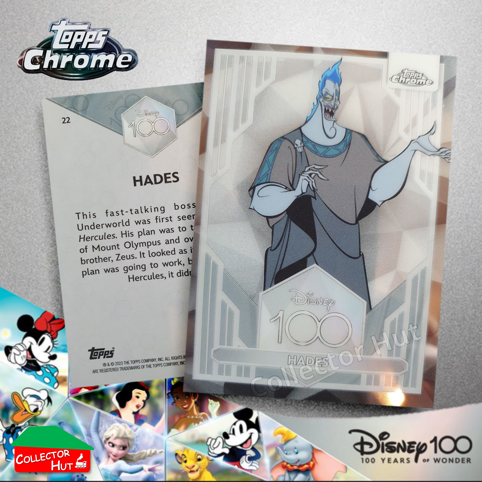 Disney 100 Topps Chrome 2023 Base Cards 1-100 Pick Singles to Complete Your Set
