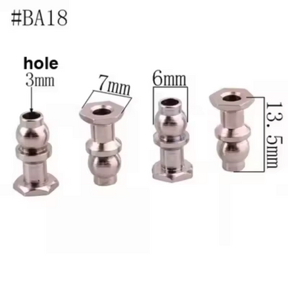 RC Model Car Suspension Bushings Metal Cap Fittings