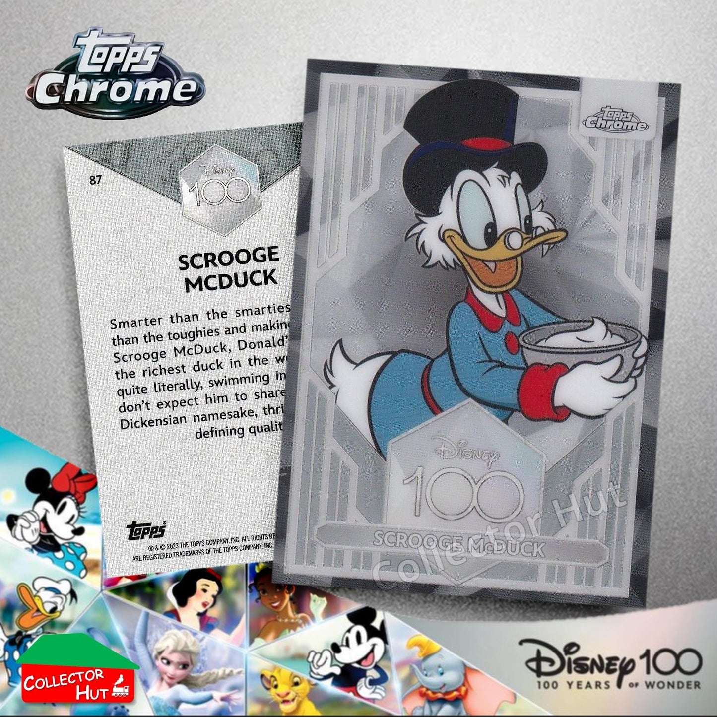 Disney 100 Topps Chrome 2023 Base Cards 1-100 Pick Singles to Complete Your Set