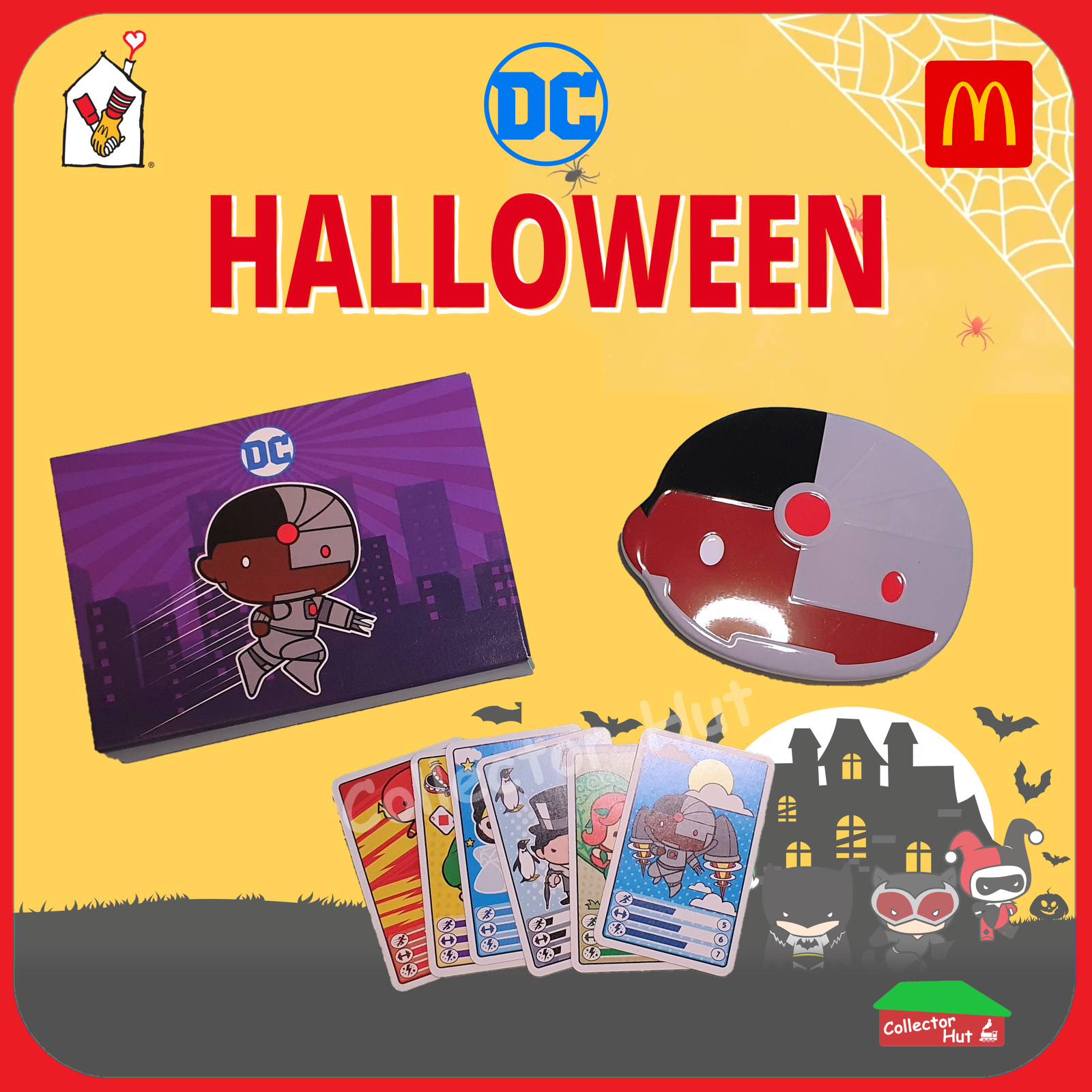 McDonald's Happy Meal DC Super Heroes & Villains Collector's Tin Play Sets