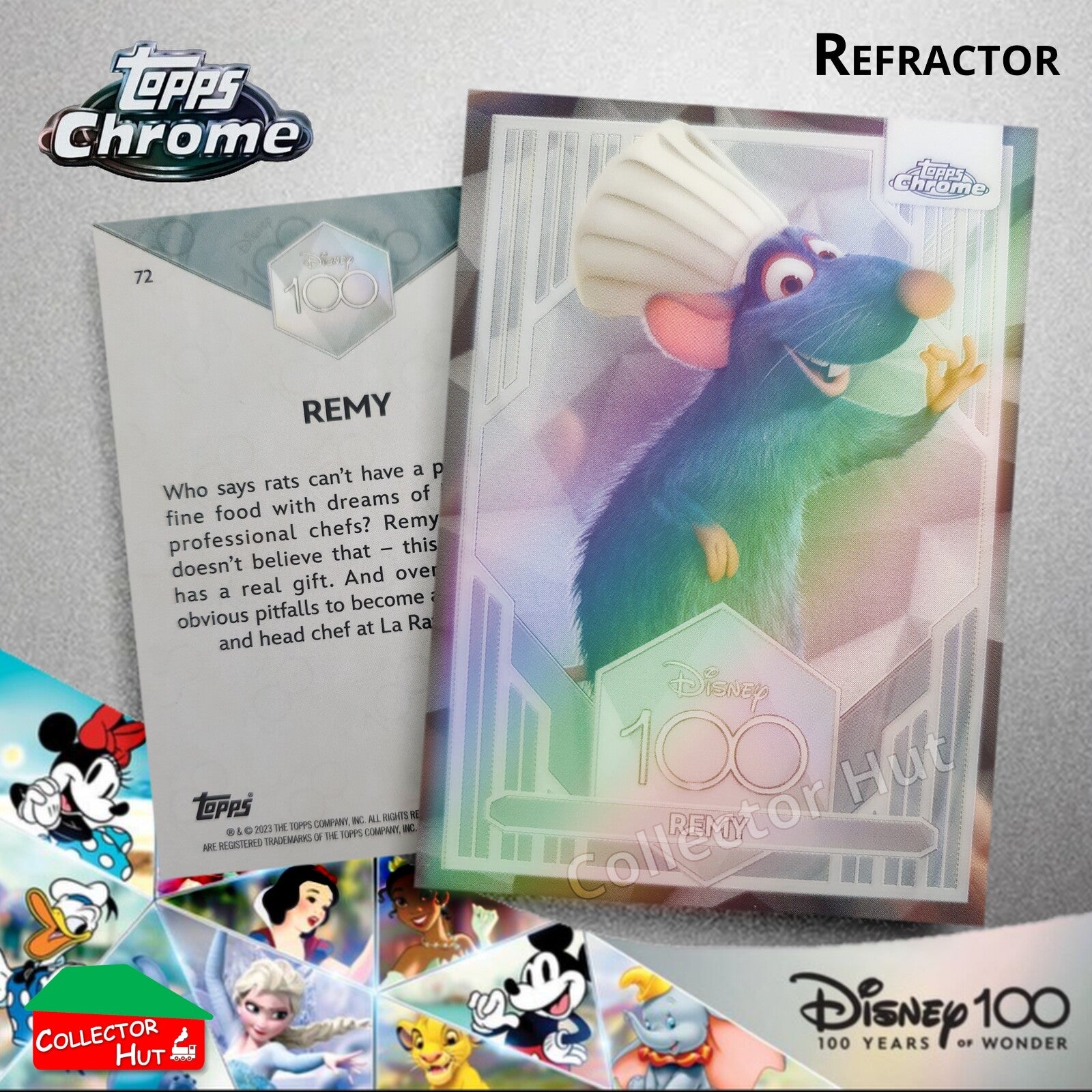 Disney 100 Topps Chrome 2023 REFRACTOR Cards 1-100 Pick Singles