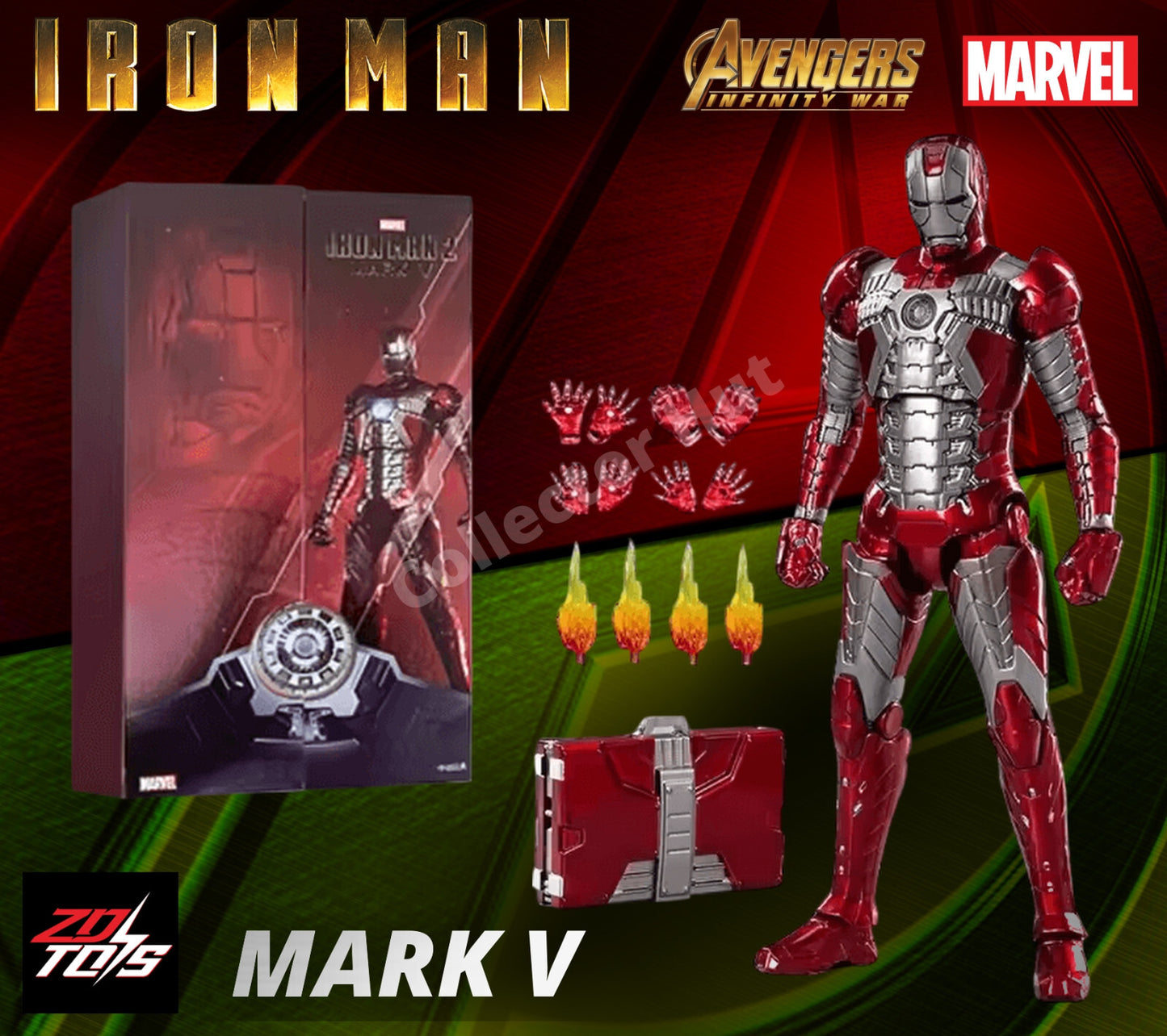 Iron Man Marvel Action Figures 1:10 Scale Avenger Infinity Saga MK 1-85 ZD Toys