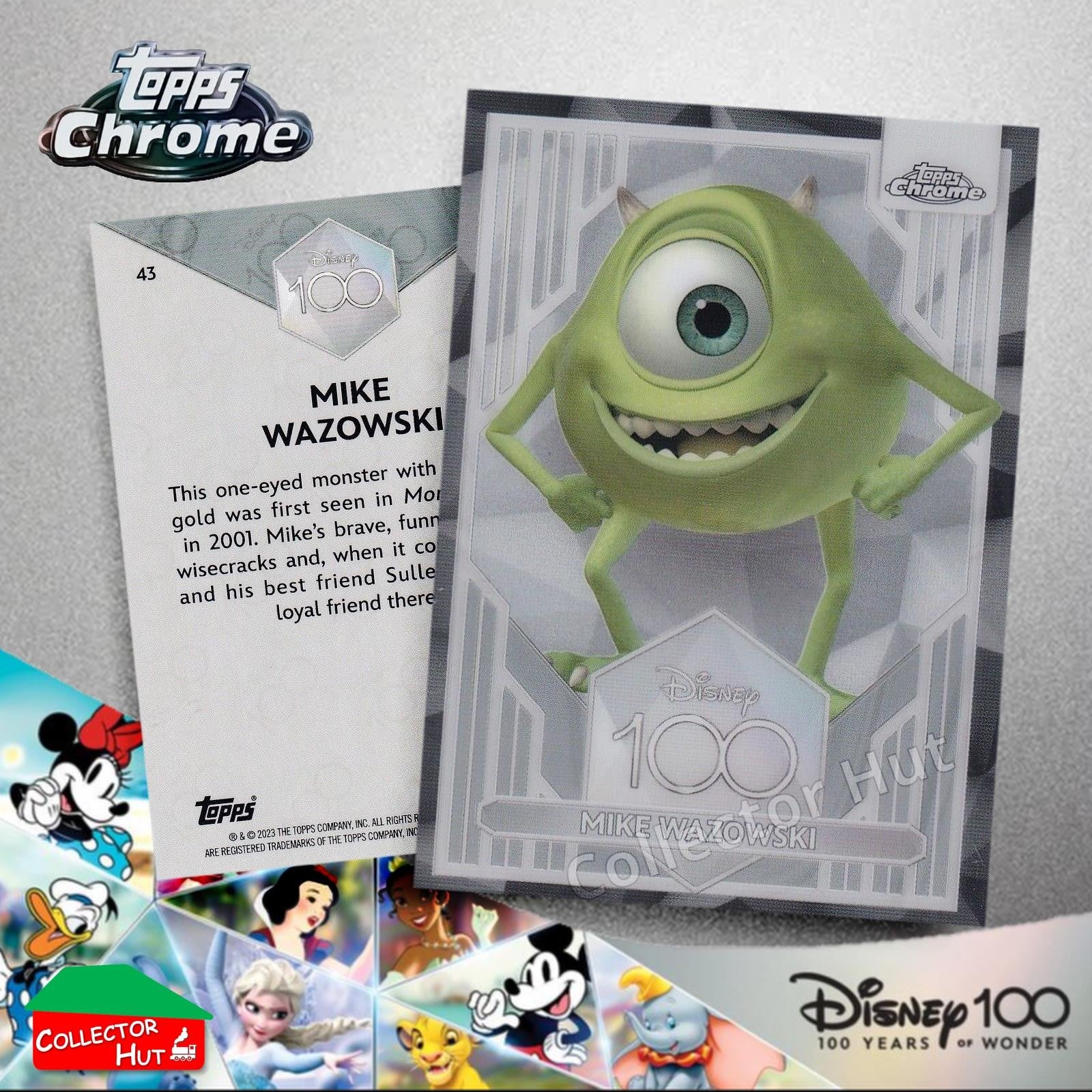 Disney 100 Topps Chrome 2023 Base Cards 1-100 Pick Singles to Complete Your Set