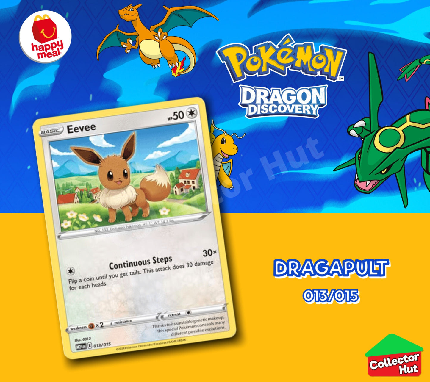 McDonalds Pokémon 2025 Dragon Discovery Card Collection Happy Meal