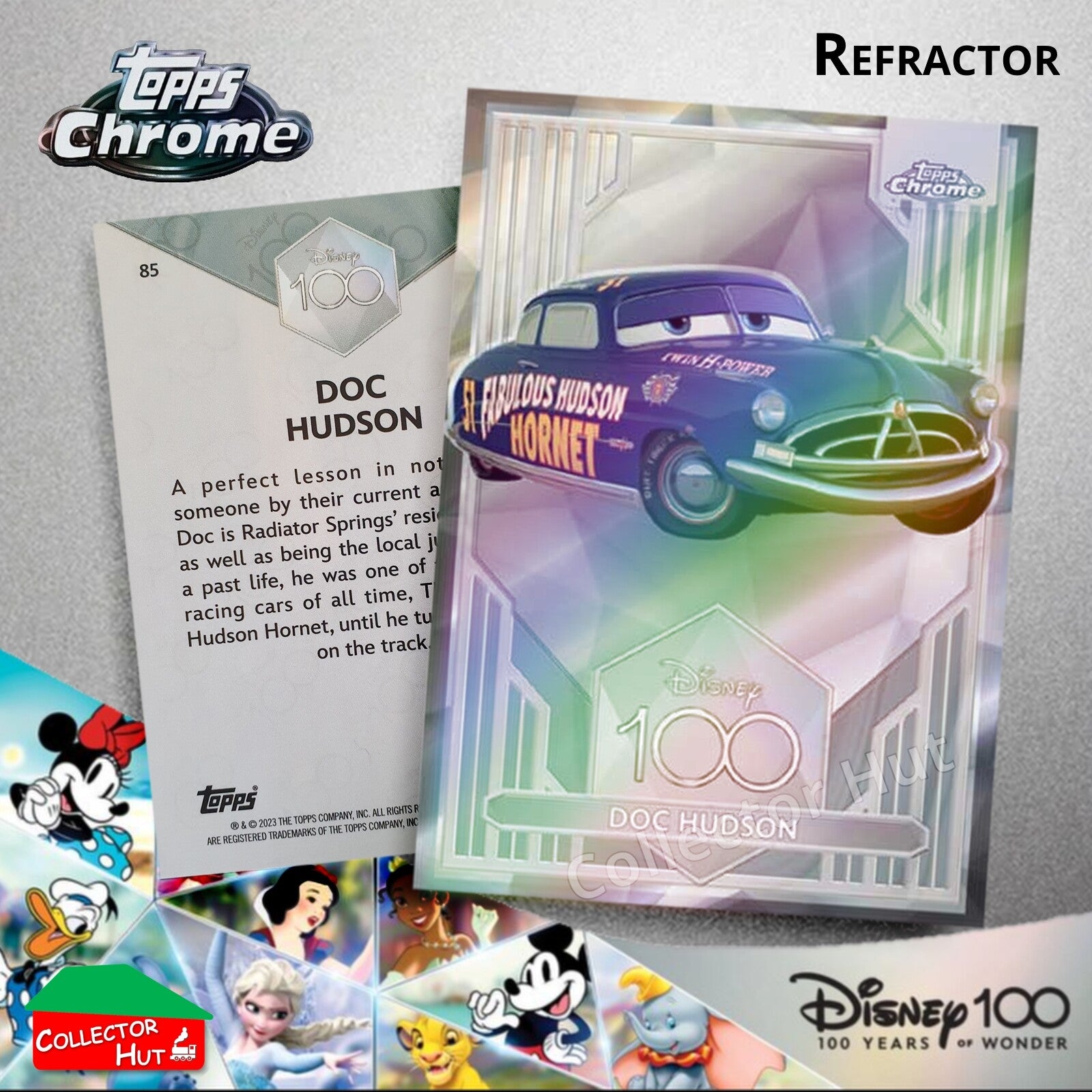 Disney 100 Topps Chrome 2023 REFRACTOR Cards 1-100 Pick Singles