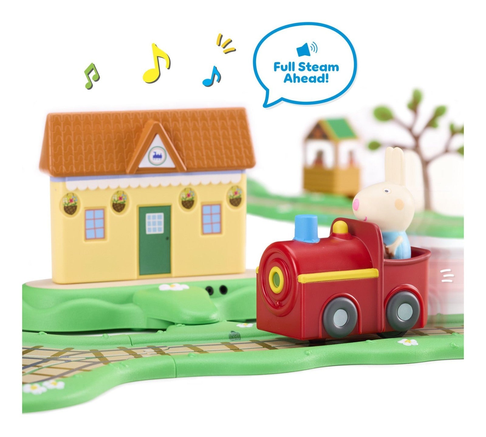 Peppa Pig Whizz Around Clickety Clack Train Set Motorised Vehicles Track Toys