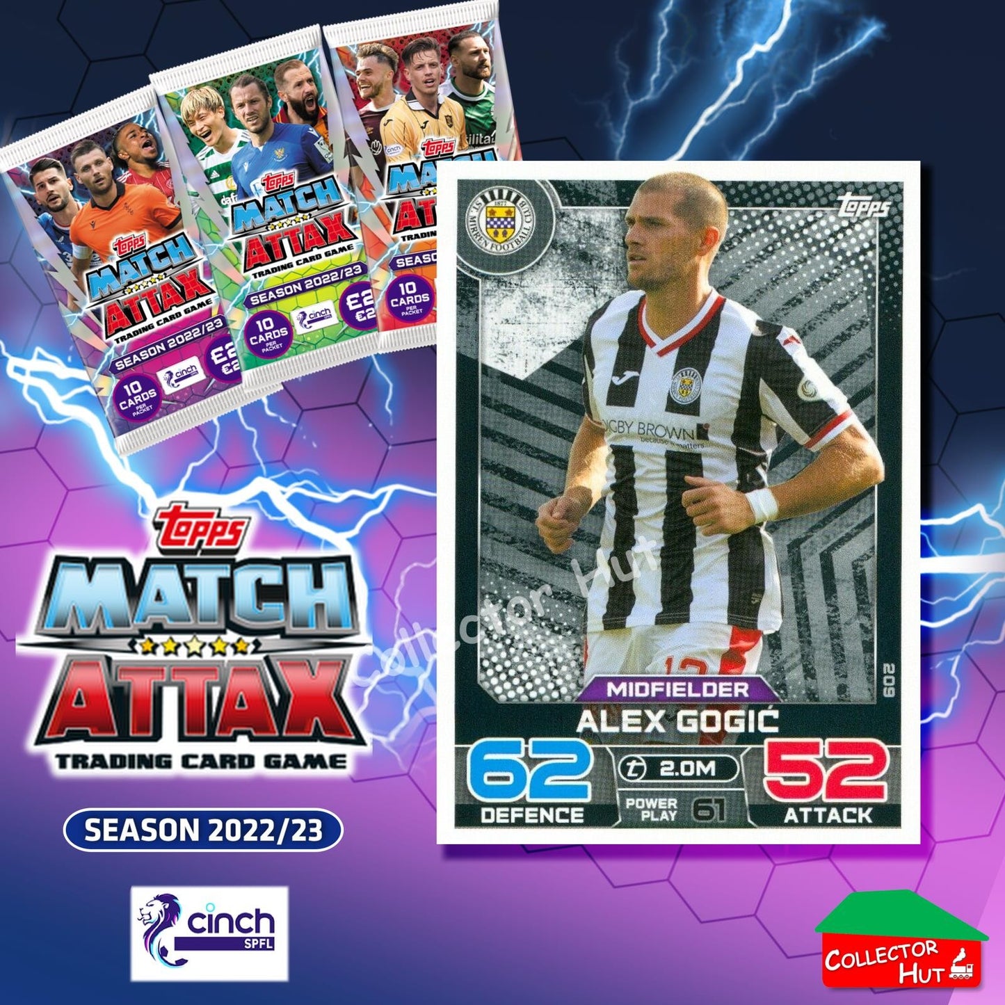 TOPPS MATCH ATTAX SPFL 2022/23 #163-264 Choose Your Card