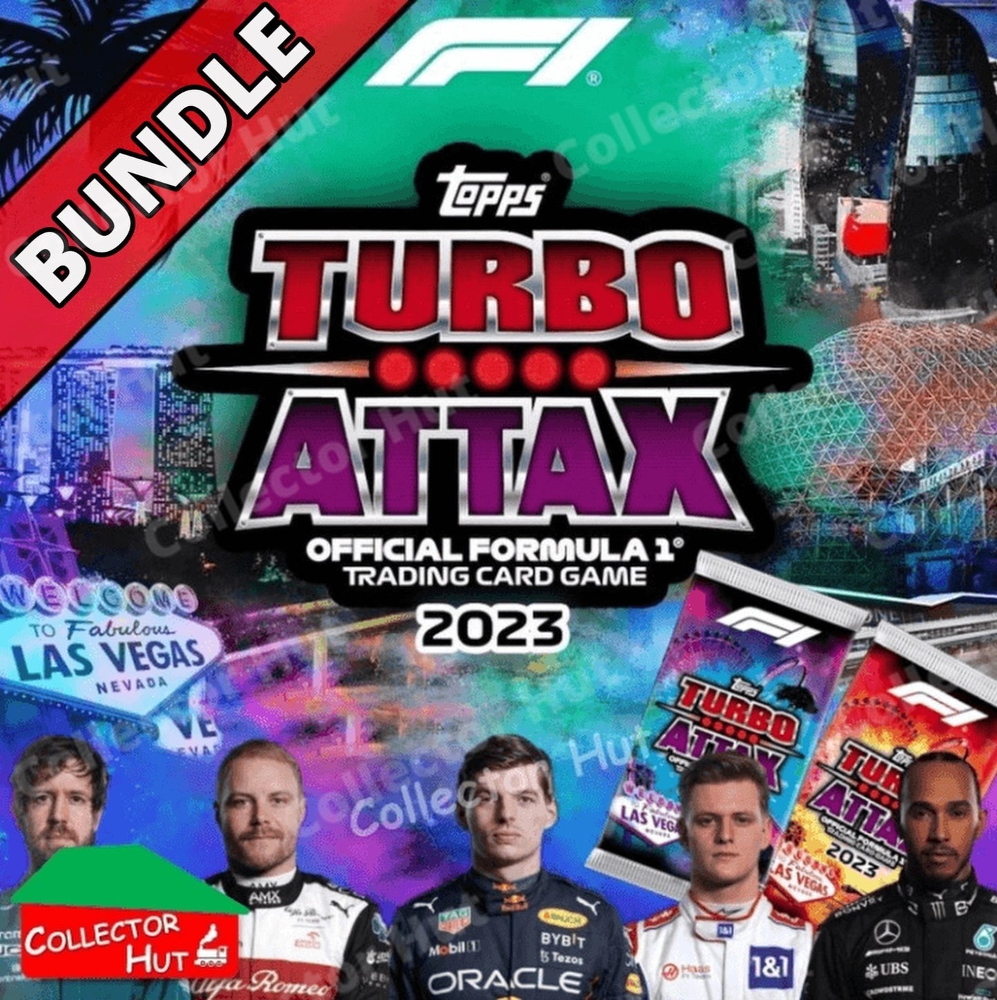 Topps Turbo Attax Formula 1 F1 2023 Trading Card Bundle 120+