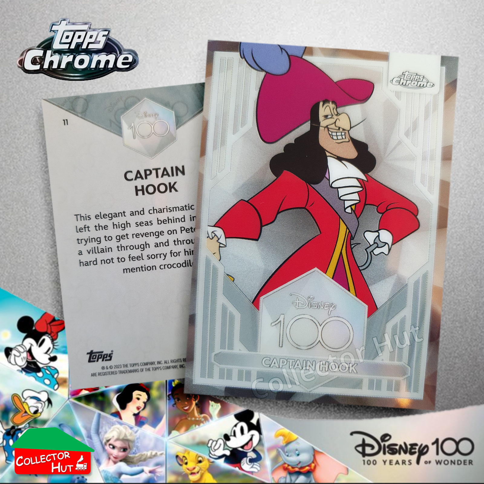 Disney 100 Topps Chrome 2023 Base Cards 1-100 Pick Singles to Complete Your Set