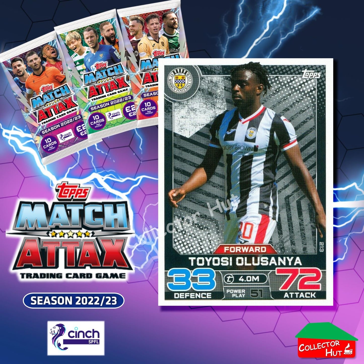 TOPPS MATCH ATTAX SPFL 2022/23 #163-264 Choose Your Card