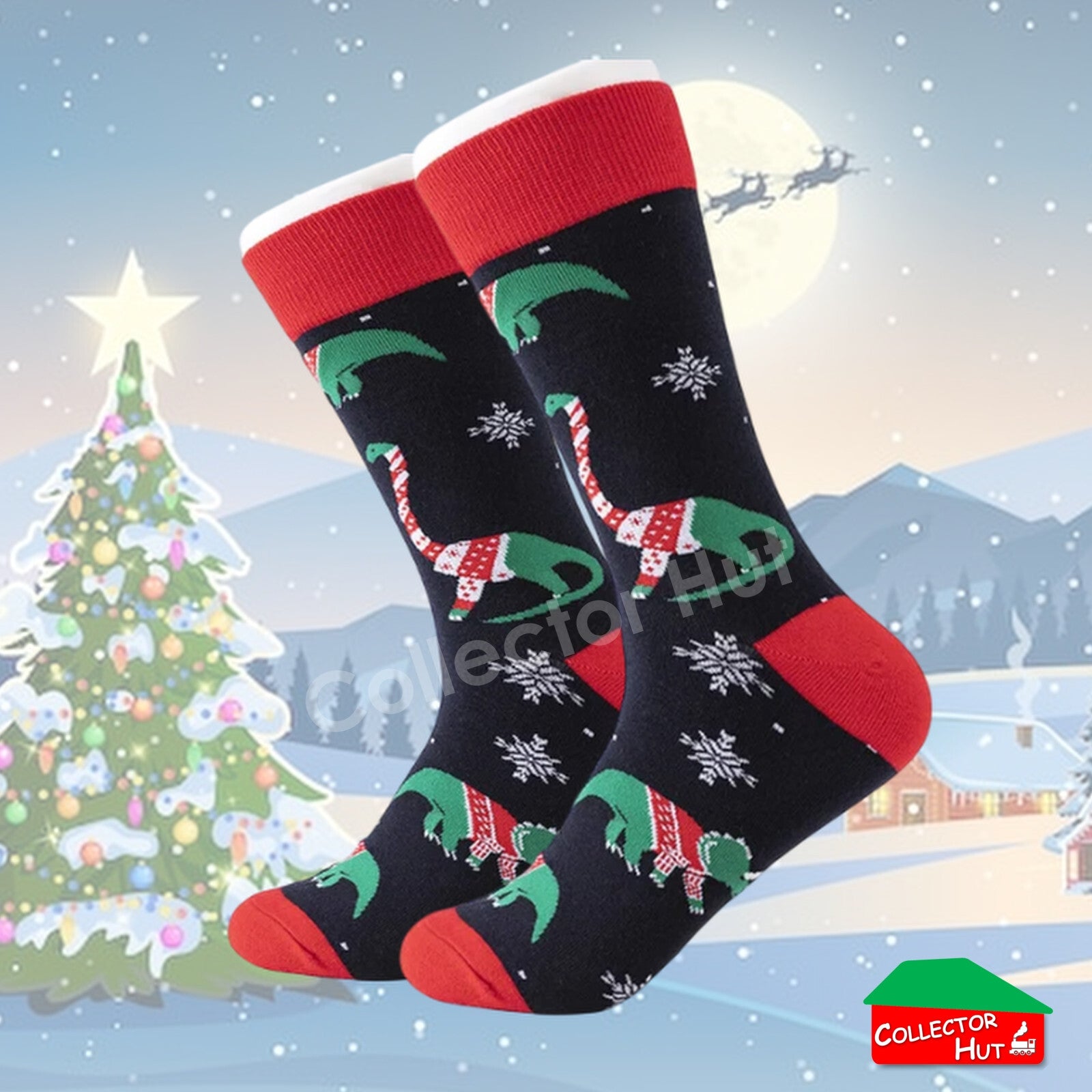 CHRISTMAS SOCKS Cotton Blend Anti-Odor Unisex Crew Socks CUSTOM Gift Set
