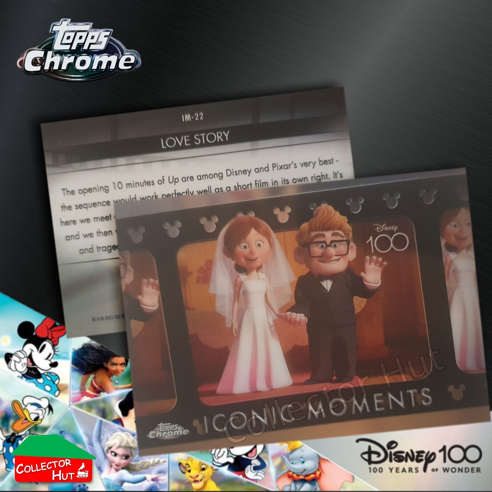 Disney 100 Topps Chrome 2023 RARE CARDS Off the Page Iconic Moments Stitch