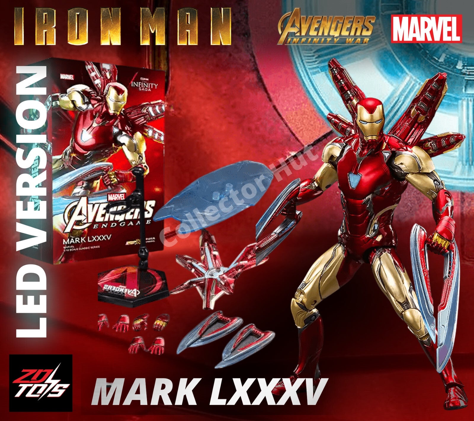 Iron Man Marvel Action Figures 1:10 Scale Avengers Infinity Saga LED VERSION