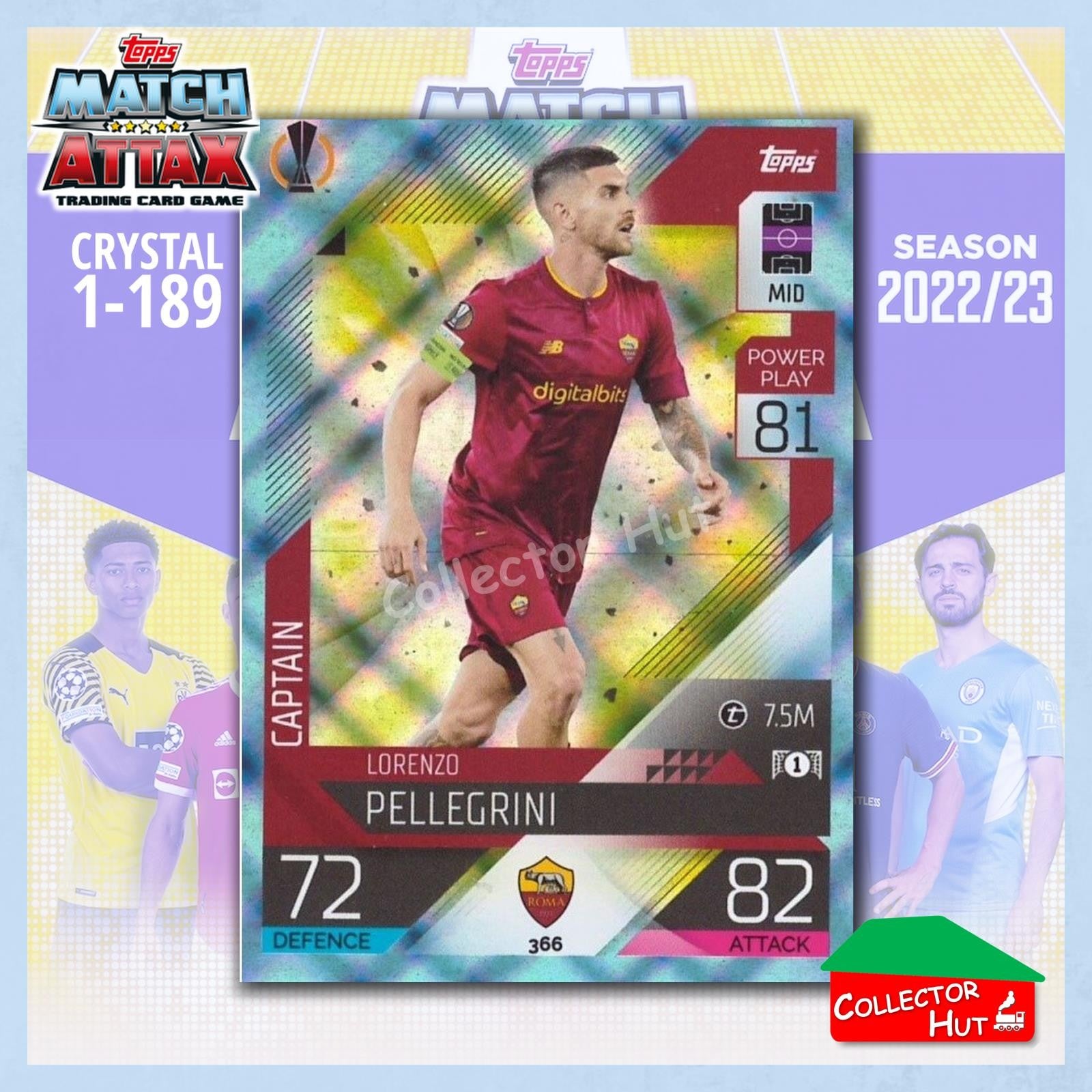 Topps Match Attax Europa Champions League 2022/23 Crystal Parallel Cards 190-387
