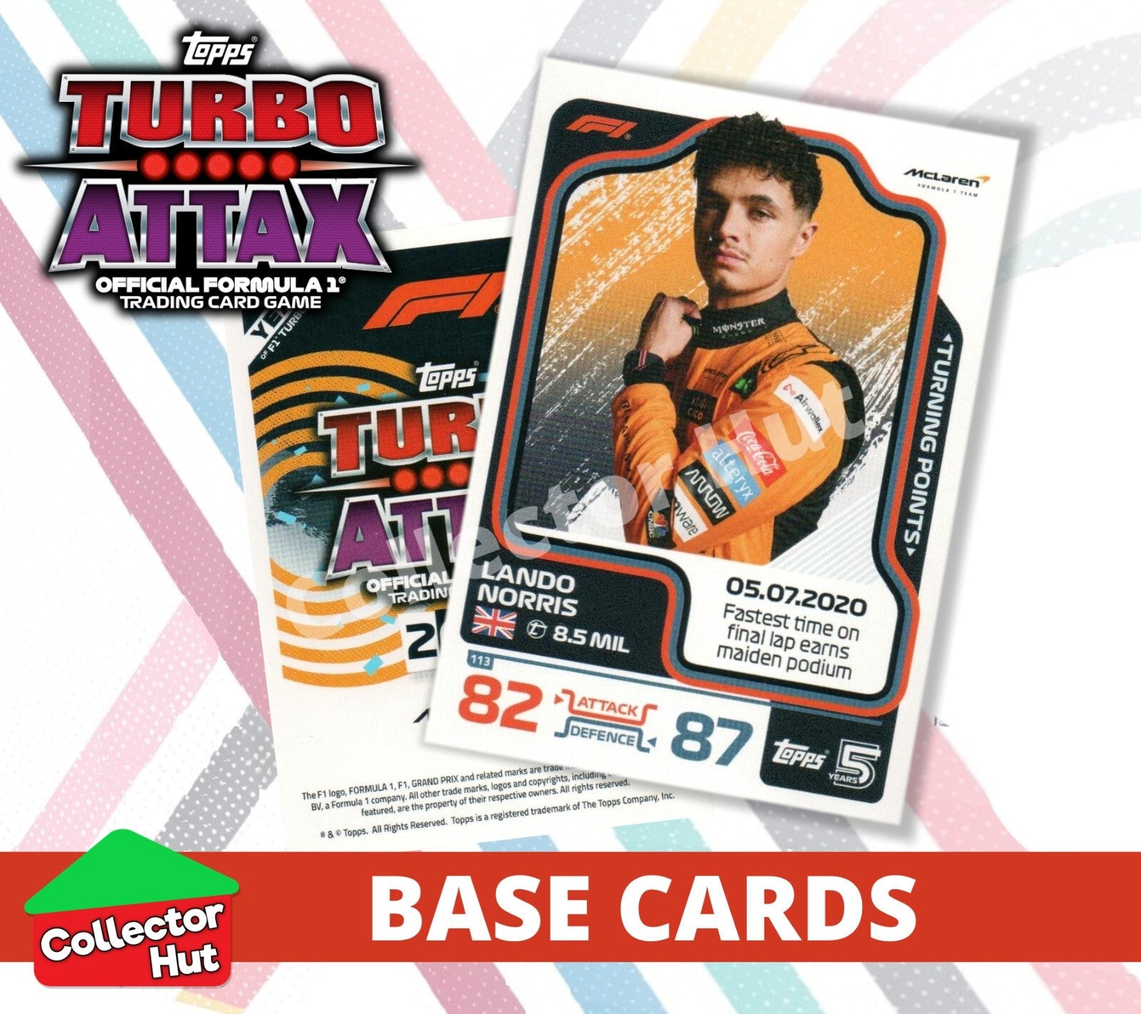 Topps Turbo Attax Formula 1 F1 2024 #1-166 Base Cards YOU CHOOSE