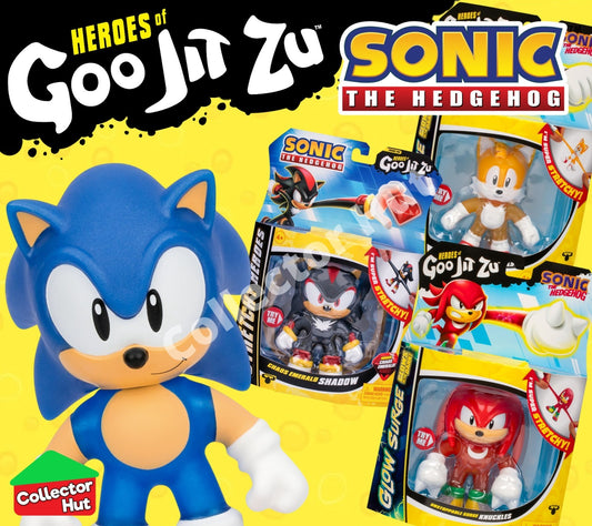 Heroes of Goo Jit Zu Sonic the Hedgehog GLOW EMERALD Sensory Toys to Collect!