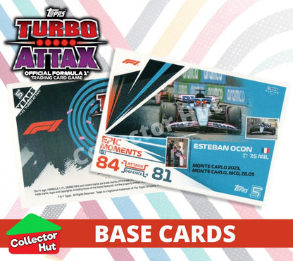 Topps Turbo Attax Formula 1 F1 2024 #167-312 Base Cards YOU CHOOSE