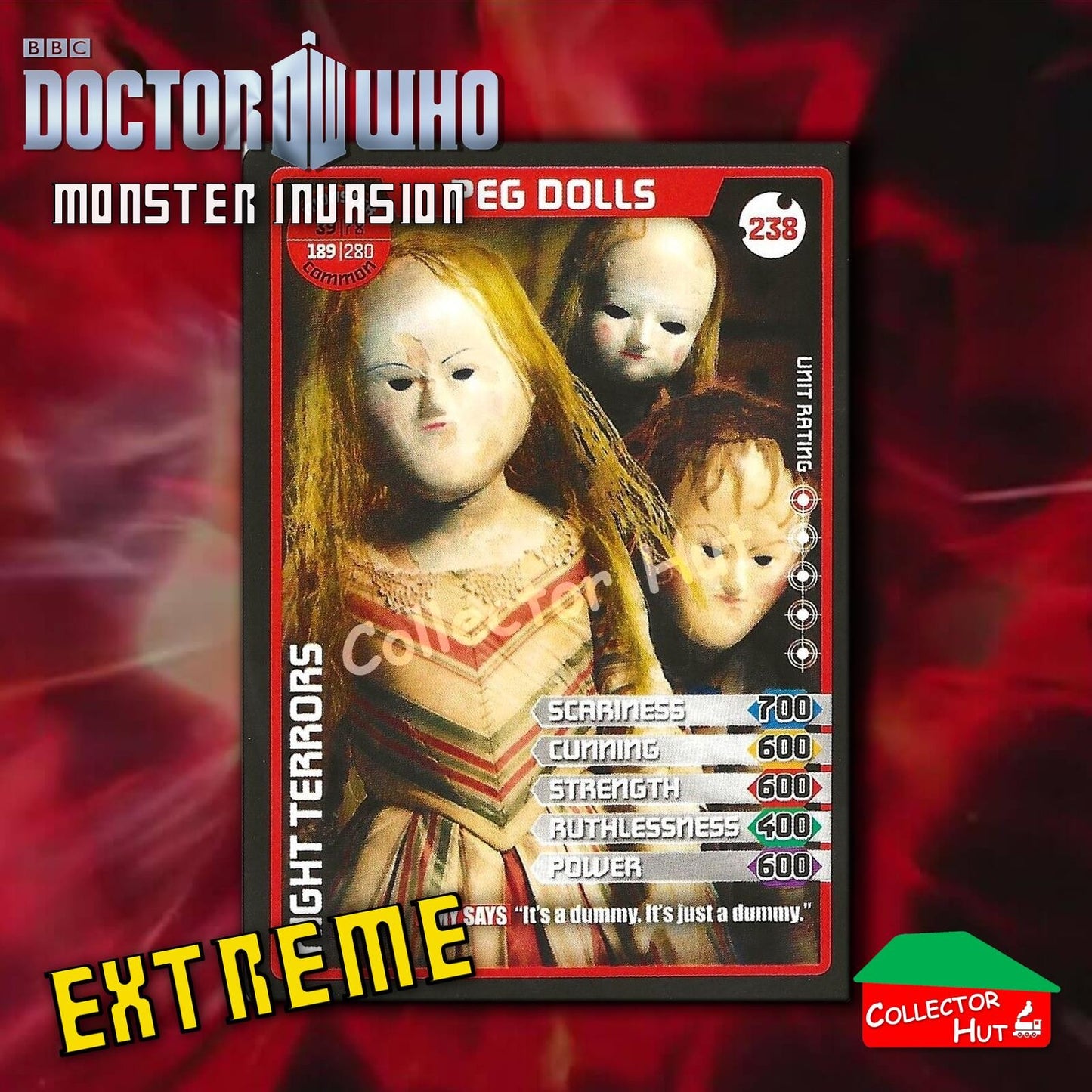 DOCTOR WHO Monster Invasion EXTREME Cards 166-344 New Fresh & Sleeved YOU CHOOSE