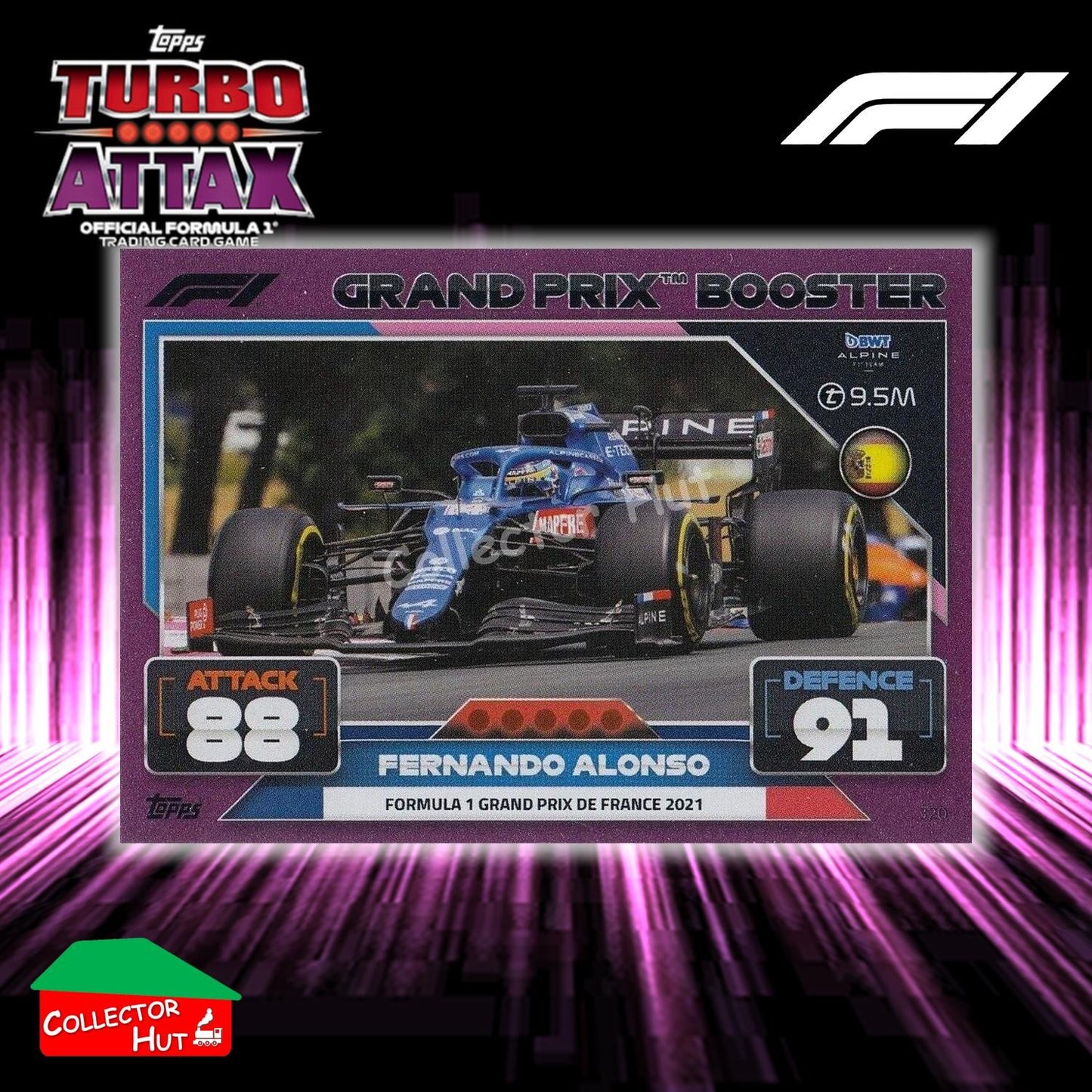 Topps Turbo Attax Formula 1 F1 2022 PINK GREEN RED Parallel Cards