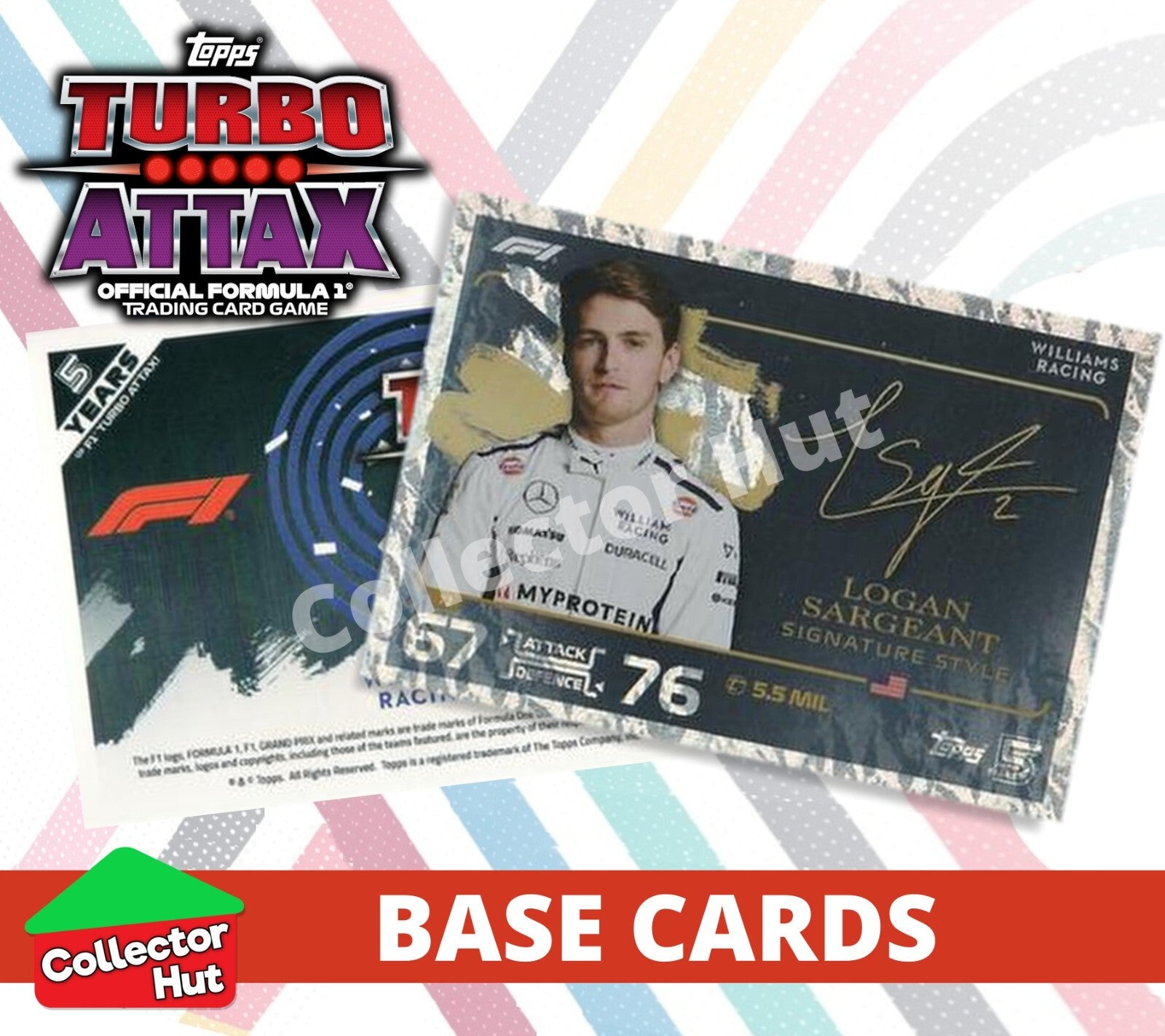Topps Turbo Attax Formula 1 F1 2024 #1-166 Base Cards YOU CHOOSE