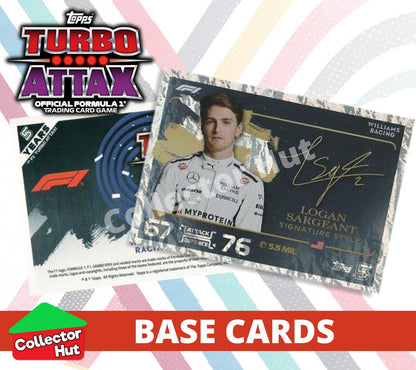 Topps Turbo Attax Formula 1 F1 2024 #1-166 Base Cards YOU CHOOSE
