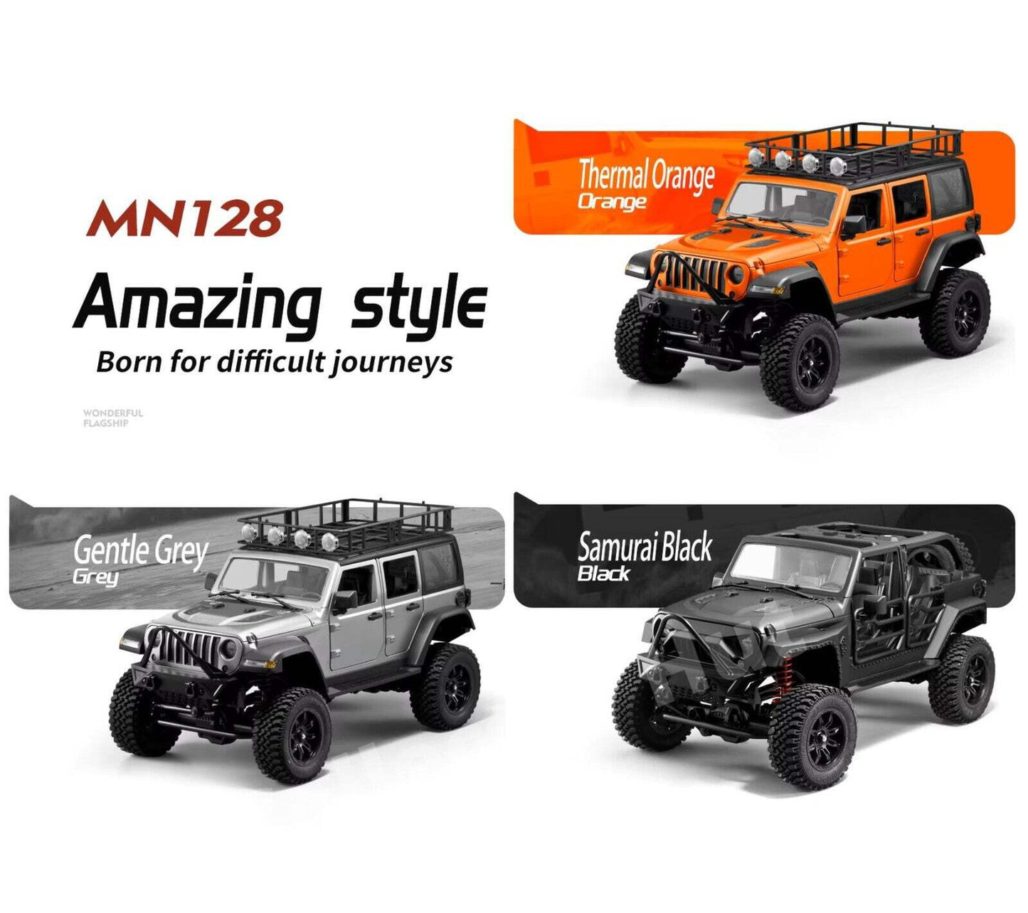 MN128 RC Rock Crawler 1:12 Scale Premium Design Upgradable