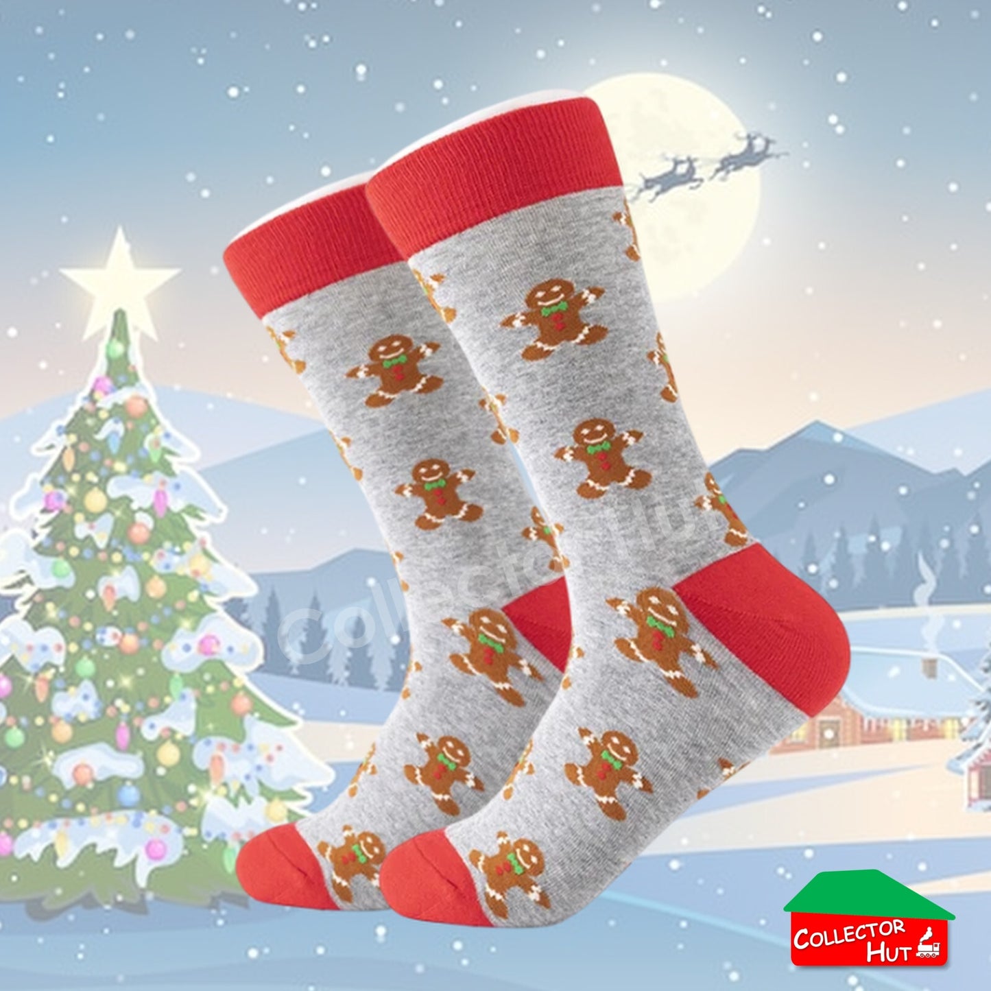 CHRISTMAS SOCKS Cotton Blend Anti-Odor Unisex Crew Socks CUSTOM Gift Set