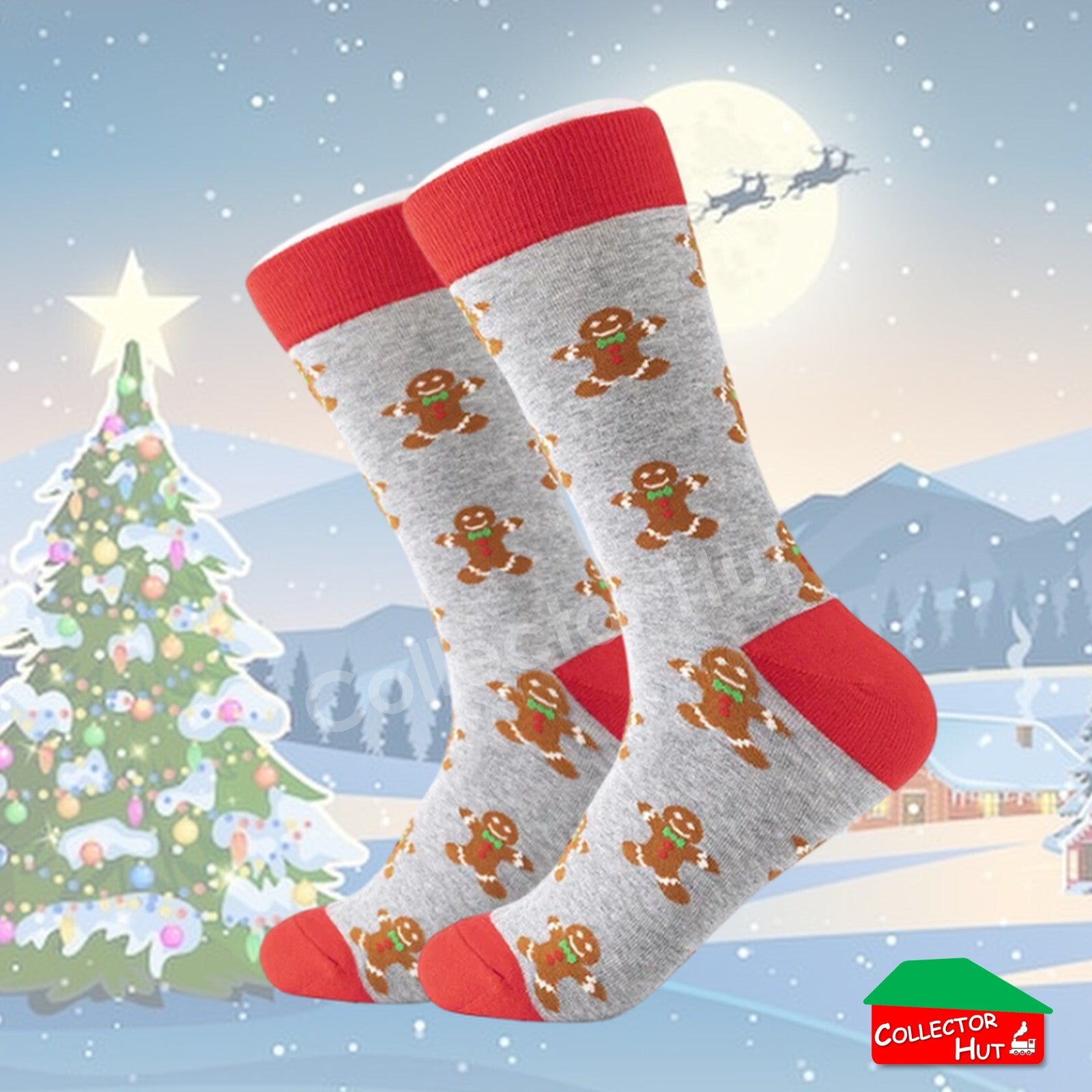 CHRISTMAS SOCKS Cotton Blend Anti-Odor Unisex Crew Socks CUSTOM Gift Set